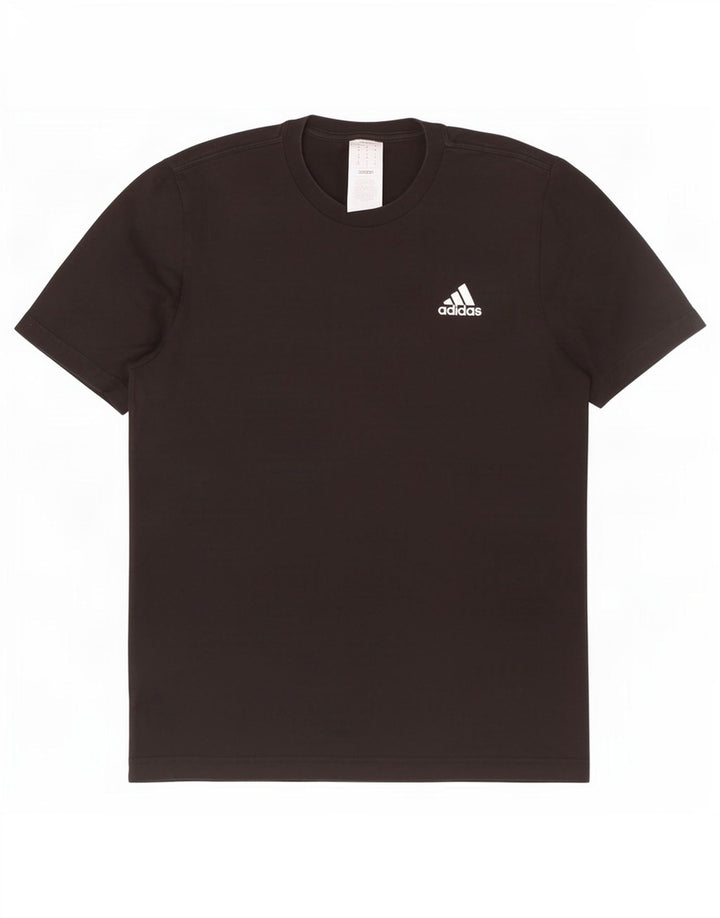 T-shirt Adidas da uomo Top media in cotone nero