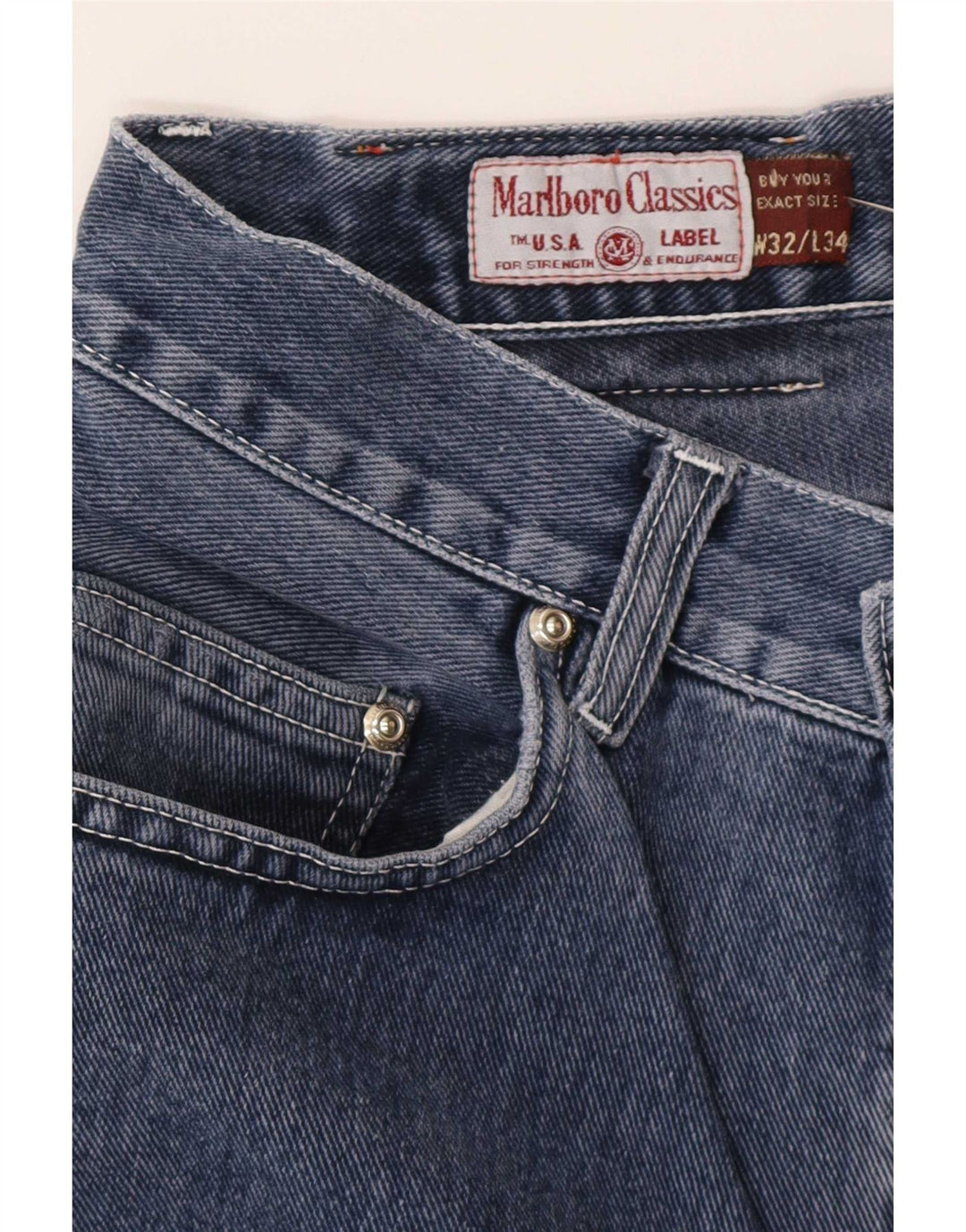 Jeans dritti da uomo Marlboro Classics W32 L30 cotone blu
