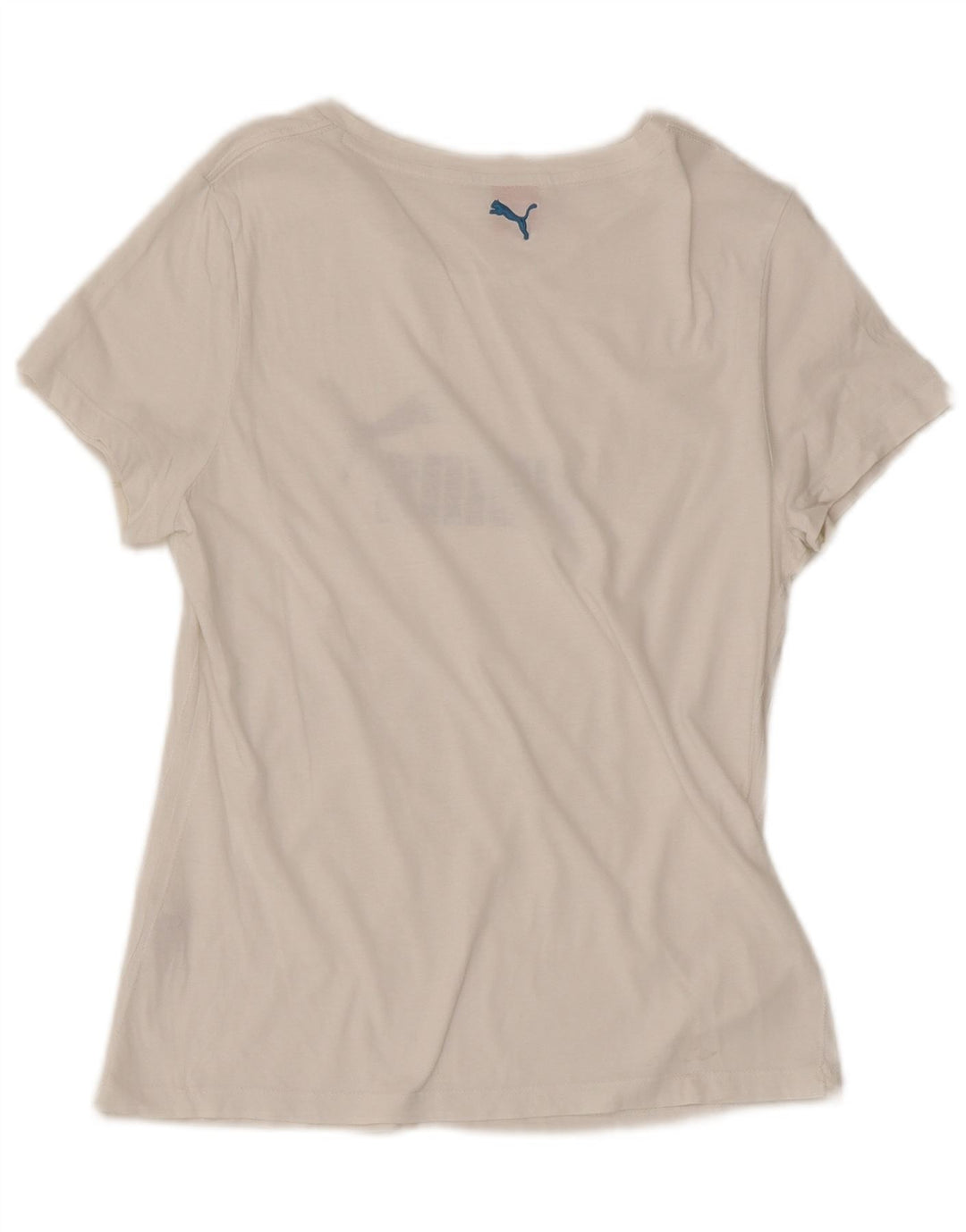 T-shirt grafica da donna Puma UK 14 grande bianca