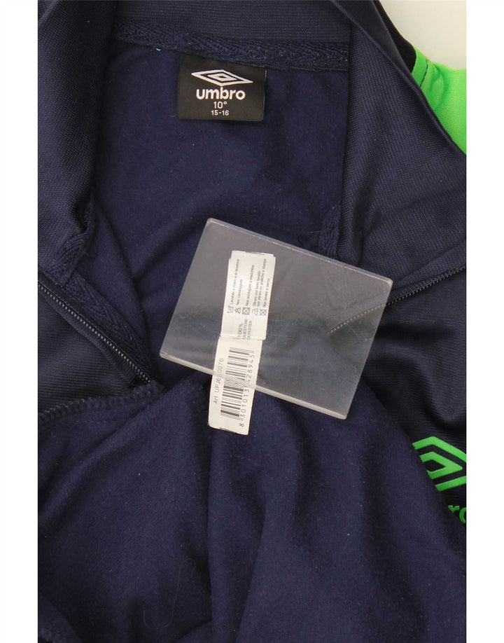 Giacca da tuta da ragazzo Lotto 15-16 anni in poliestere color block blu navy
