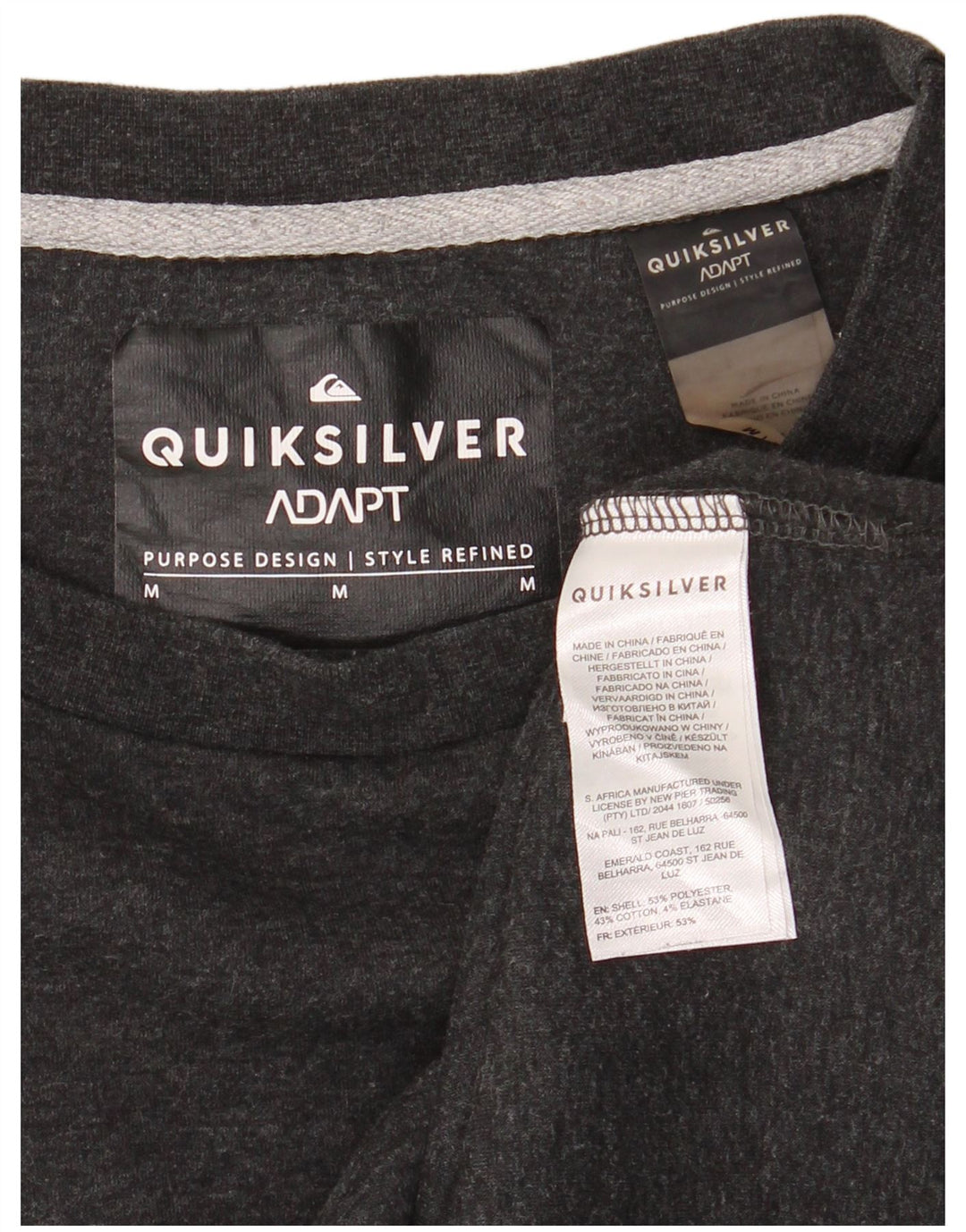 Felpa da uomo Quiksilver Maglione in poliestere chiazzato grigio medio