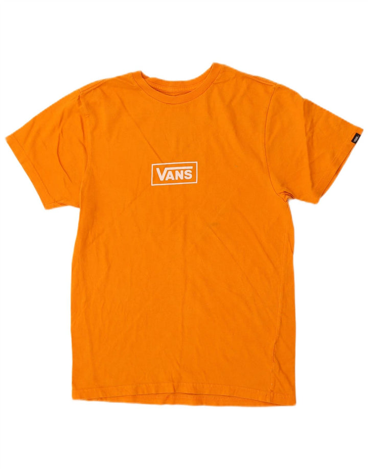 T-shirt grafica personalizzata da uomo Vans Top Small in cotone arancione