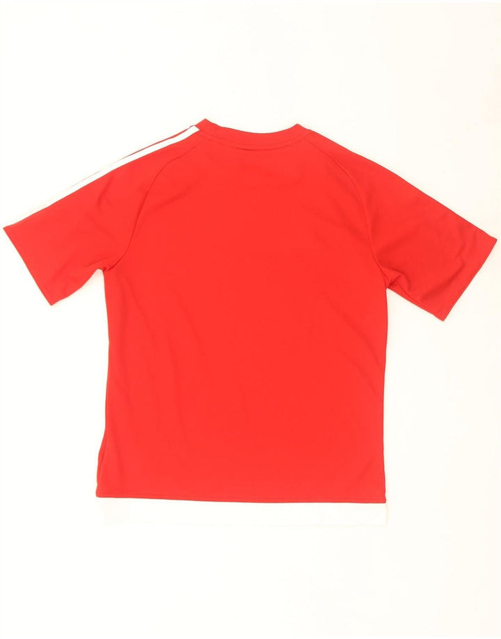 Maglietta Adidas Climalite da ragazzo, 13-14 anni, in poliestere rosso