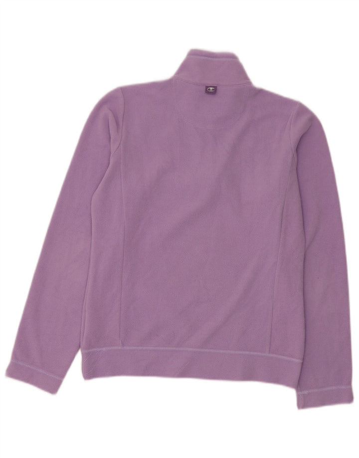 Maglione in pile da donna con collo e zip Champion UK 10 piccolo poliestere viola
