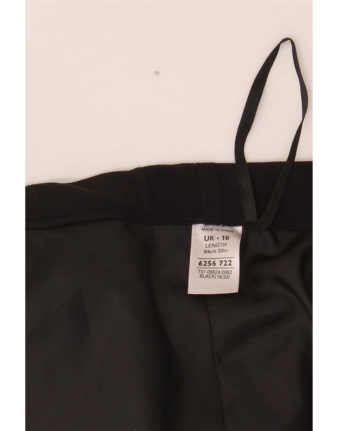 Gonna a trapezio da donna Marks & Spencer con motivo astratto UK 16 grande W40 nera