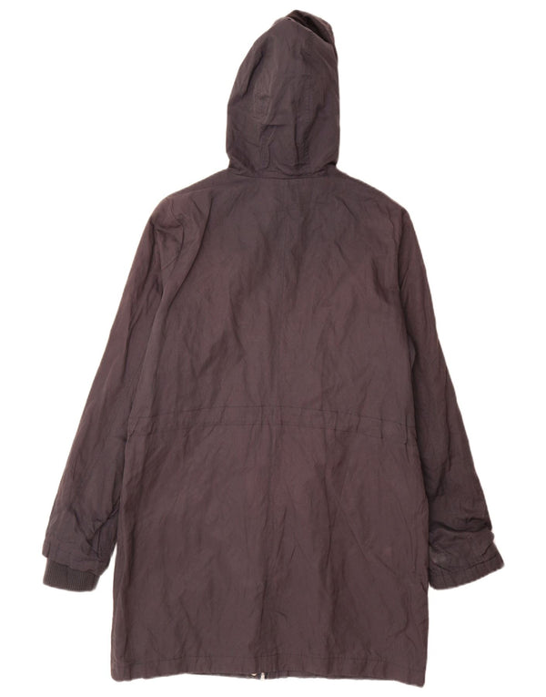 Oasis Womens Hooded Oversized Parka Jacket UK 10 Small Navy Blue Cotton