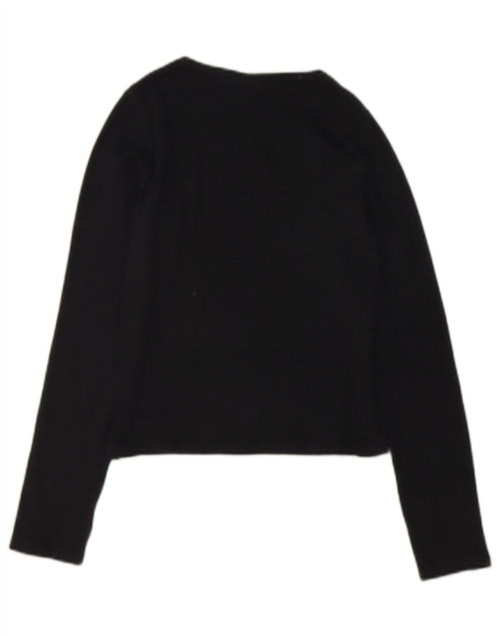ZARA Girls Crop Top Long Sleeve 13-14 Years Black