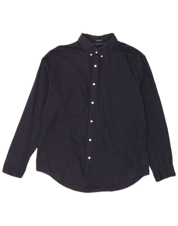 Camicia da uomo American Eagle XL in cotone maculato blu navy