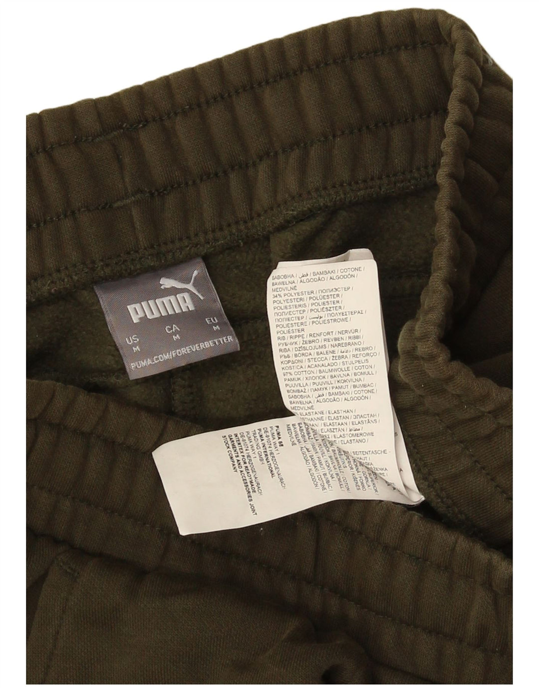 Pantaloni da tuta da uomo Puma Joggers in cotone verde medio