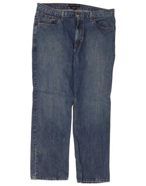 Jeans dritti da uomo Tommy Hilfiger vestibilità classica W38 L30 cotone blu