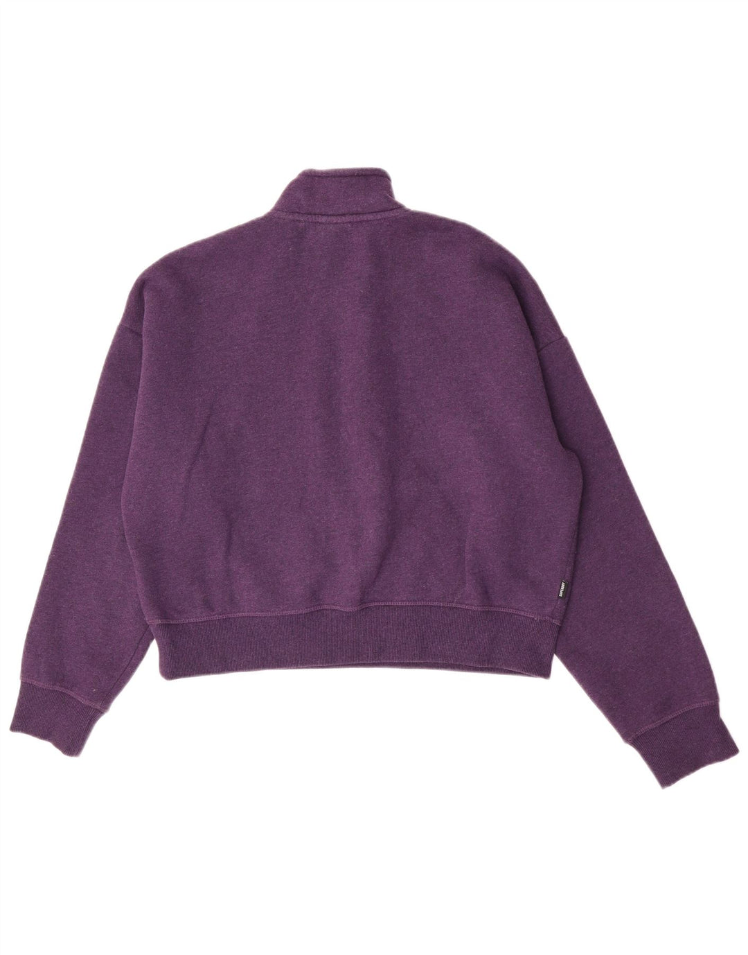 Felpa corta da donna oversize Superdry, maglione UK 14 grande viola