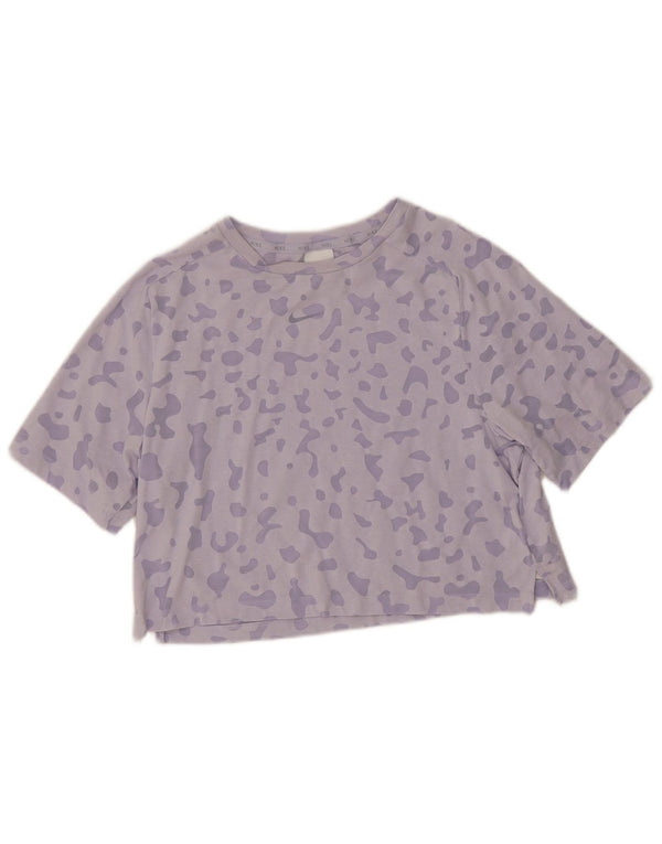 T-shirt corta da donna Nike UK 18 XL viola mimetico