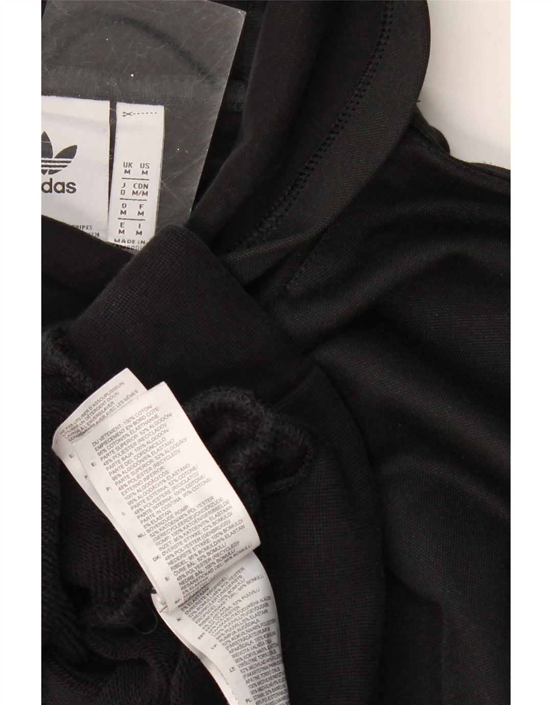 Felpa con cappuccio grafica da uomo ADIDAS, cotone nero medio