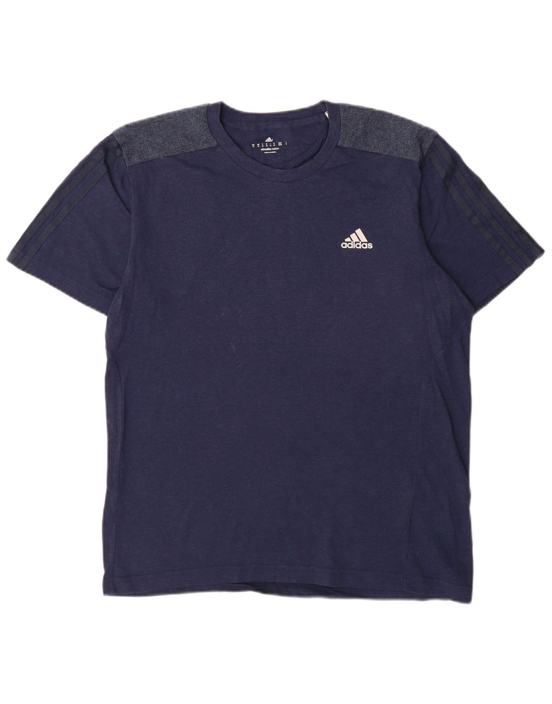 T-shirt Adidas Climalite da uomo Top in cotone blu navy medio