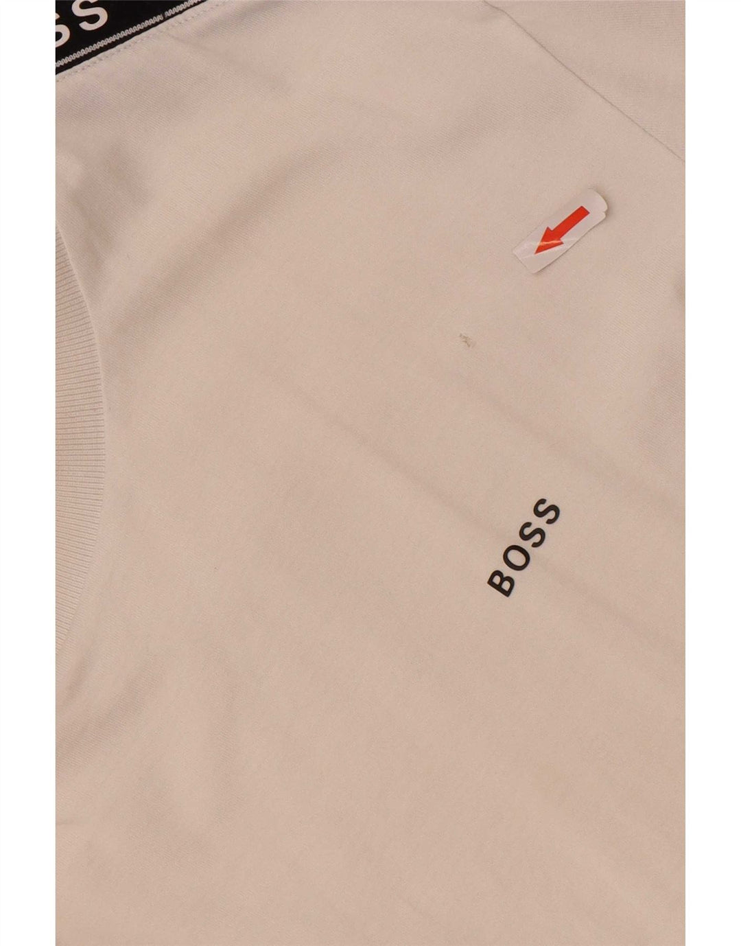 T-shirt grafica da uomo Hugo Boss Top in cotone color block bianco medio