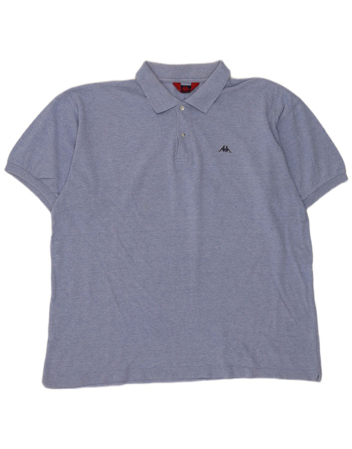Polo Kappa Uomo Large Blu In Cotone
