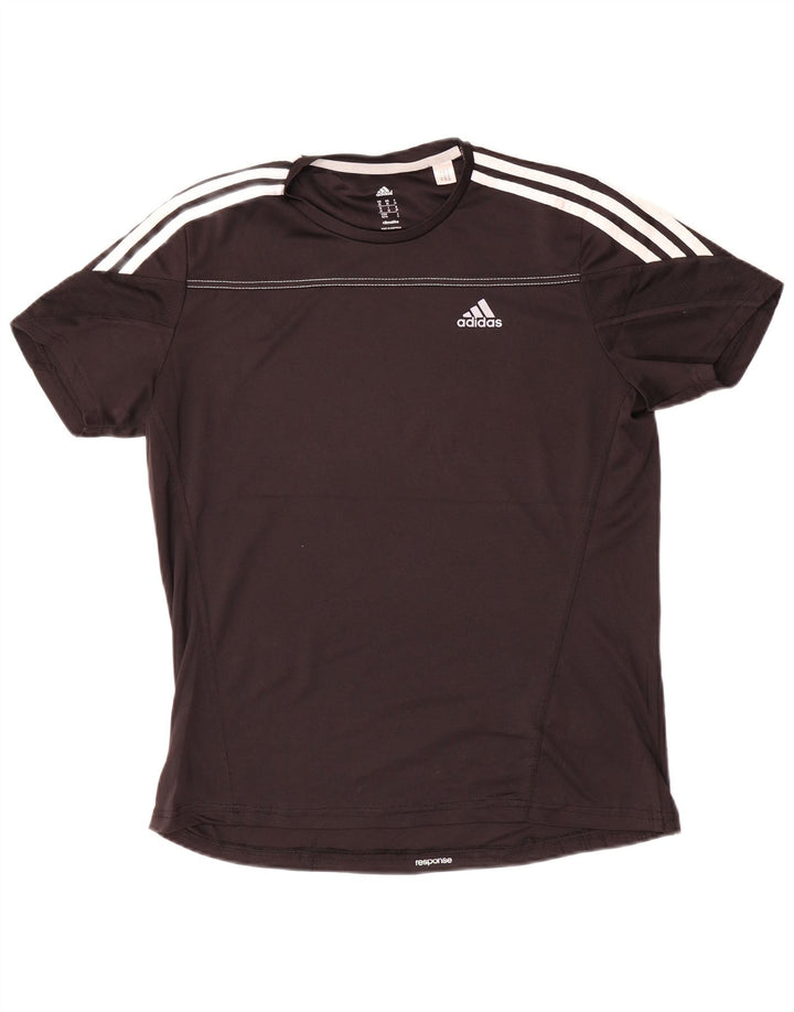T-shirt Adidas Climalite da uomo, media, in poliestere nero, sportivo