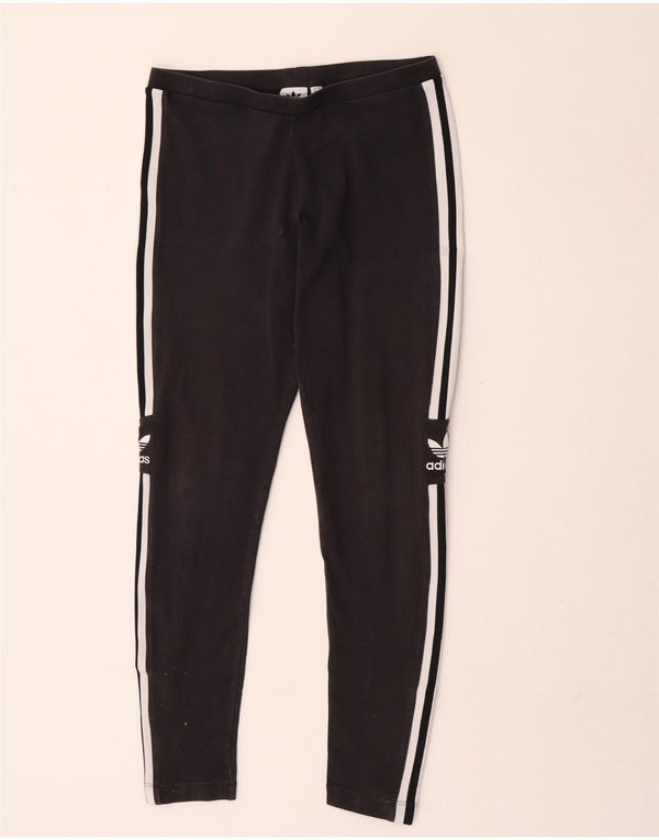 Leggings grafici da donna Adidas UK 14 cotone nero medio
