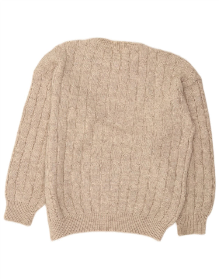 Maglione maglione girocollo da uomo Supermaglia grande beige