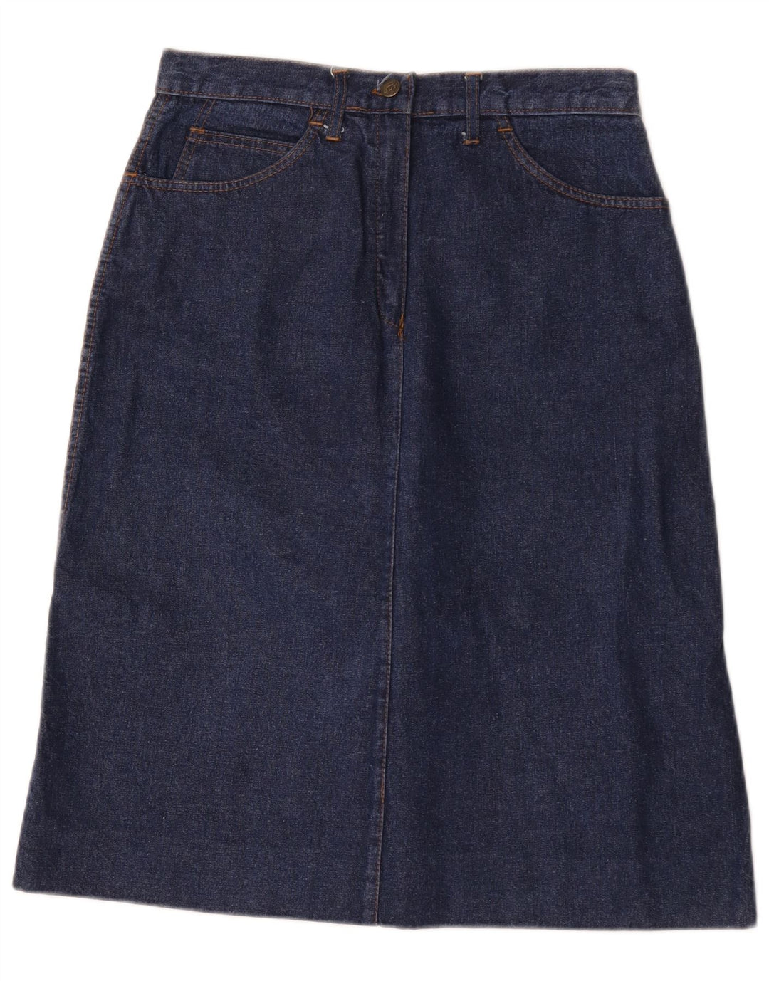 Gonna di jeans vintage da donna W30 blu navy medio