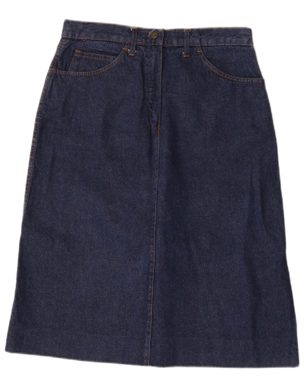 Gonna di jeans vintage da donna W30 blu navy medio