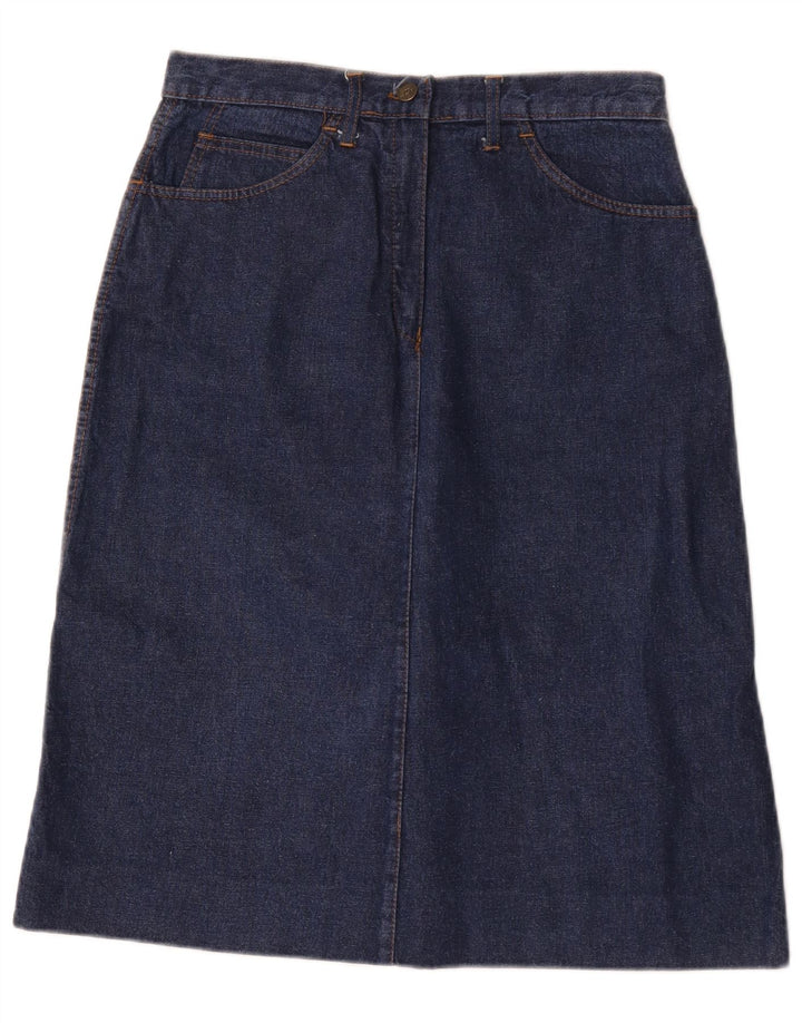 Gonna di jeans vintage da donna W30 blu navy medio