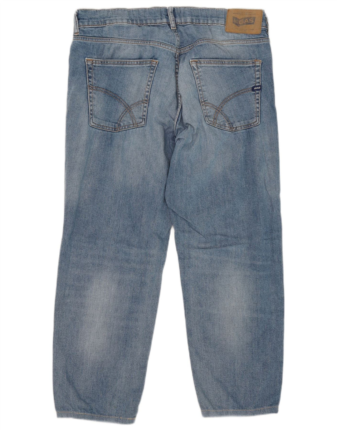 Jeans Cropped Gas Uomo W33 L26 Cotone Blu