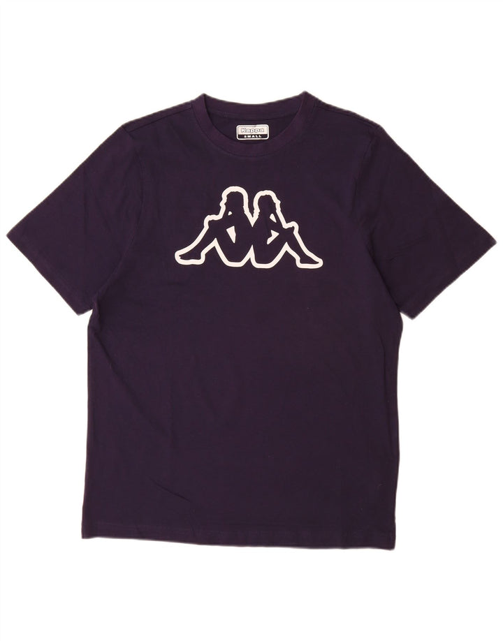 T-shirt grafica da uomo KAPPA Top Small in cotone blu navy