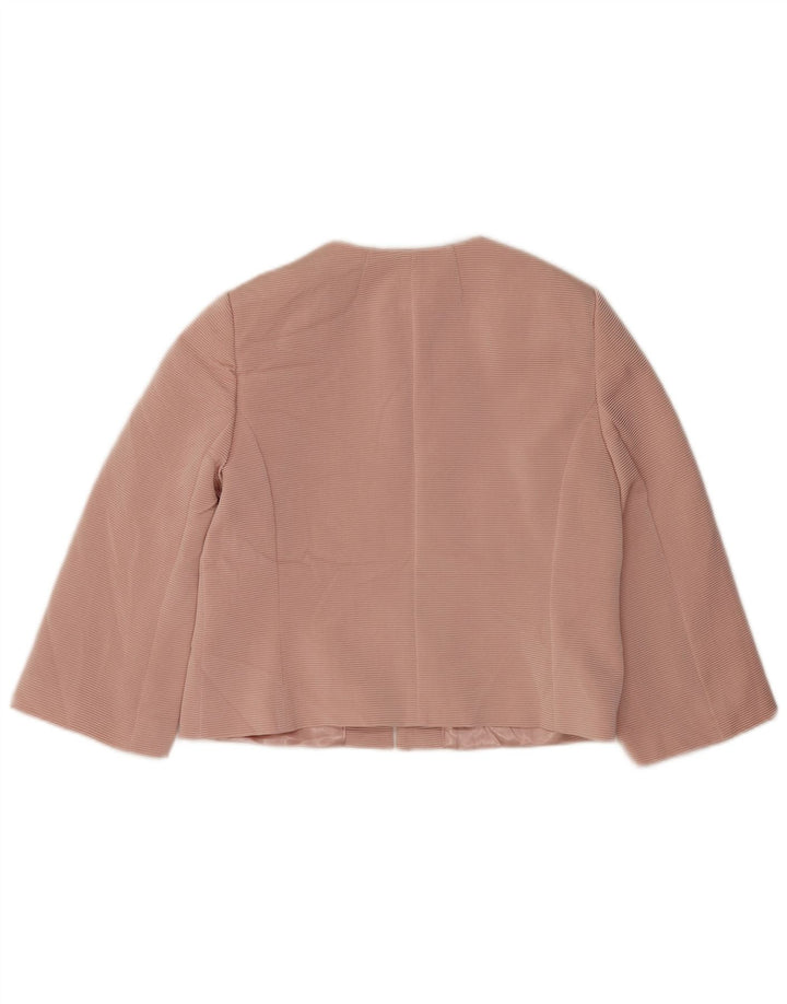 Giacca da donna Hobbs Crop Open Blazer UK 12 Viscosa rosa medio