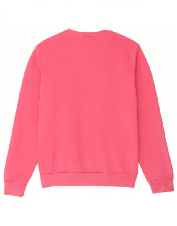 Felpa oversize da donna Adidas UK 4/6 XS cotone rosa