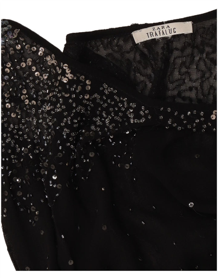 Canottiera trasparente da donna Zara UK 12 media nera