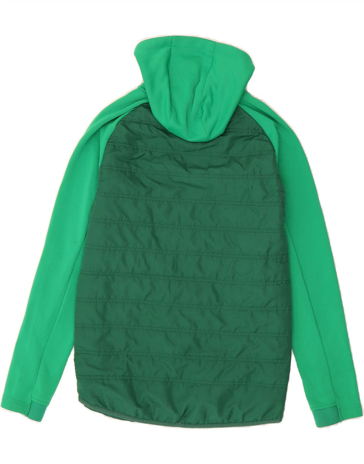 UMBRO Boys Zip Hoodie Sweater 15-16 Years Green Colourblock Polyester Vintage Umbro and Second-Hand Umbro from Messina Hembry 