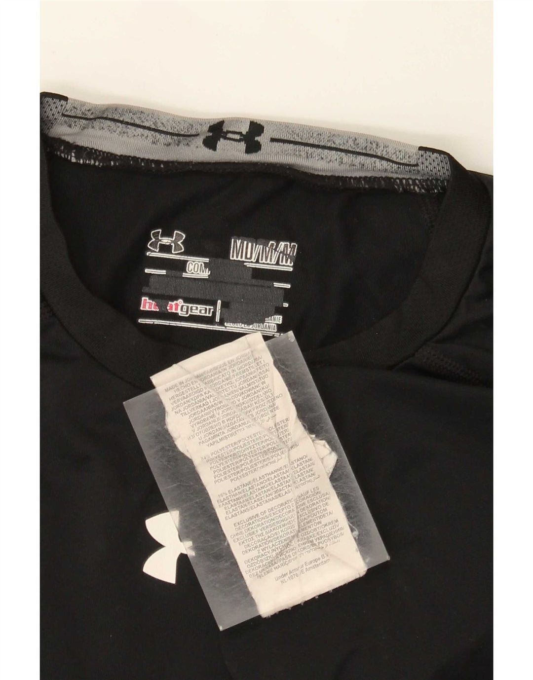 Maglietta Under Armour da uomo Heat Gear Top in poliestere nero medio