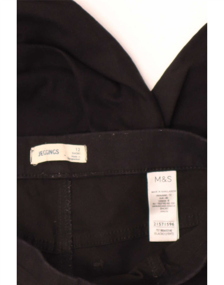 Jeans Jeggings da donna Marks & Spencer UK 12 Medio W30 L28 Cotone nero