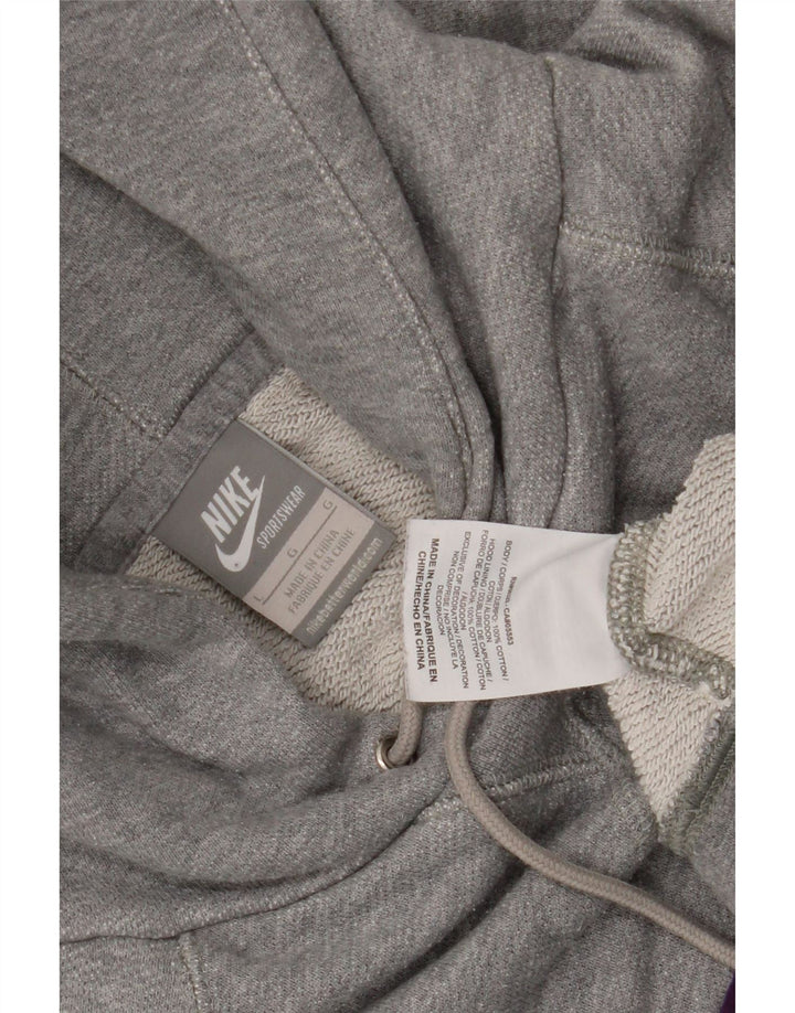 Felpa con cappuccio grafica da uomo Nike Large in cotone grigio