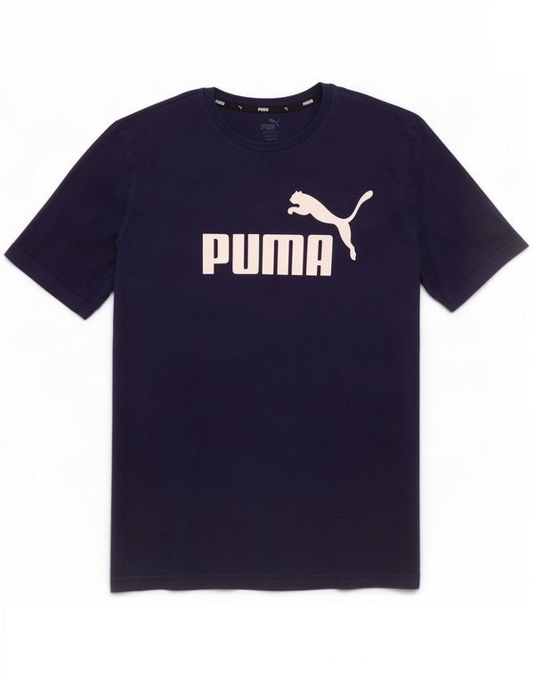 T-shirt grafica da uomo Puma Top Large Blu Navy