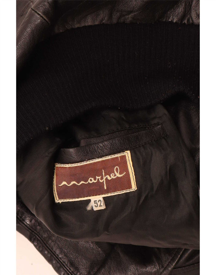 Giacca in pelle da uomo Marpel IT 52 XL Nera