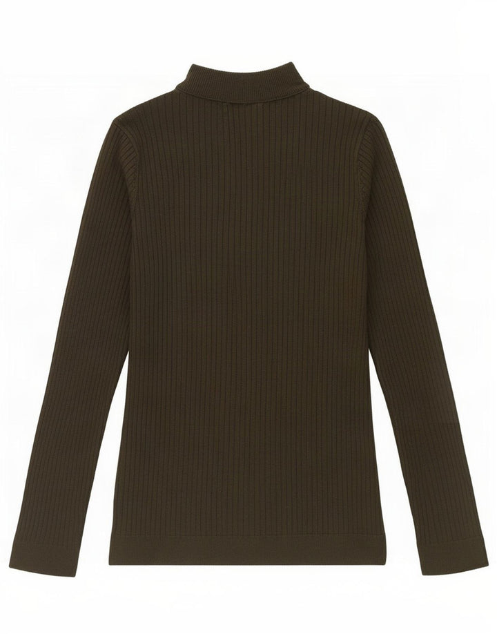 Top Zara da uomo a maniche lunghe piccolo in viscosa kaki