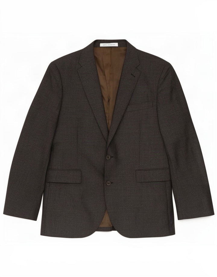 Giacca blazer da uomo a 2 bottoni John Lewis UK 44 2XL Lana grigia