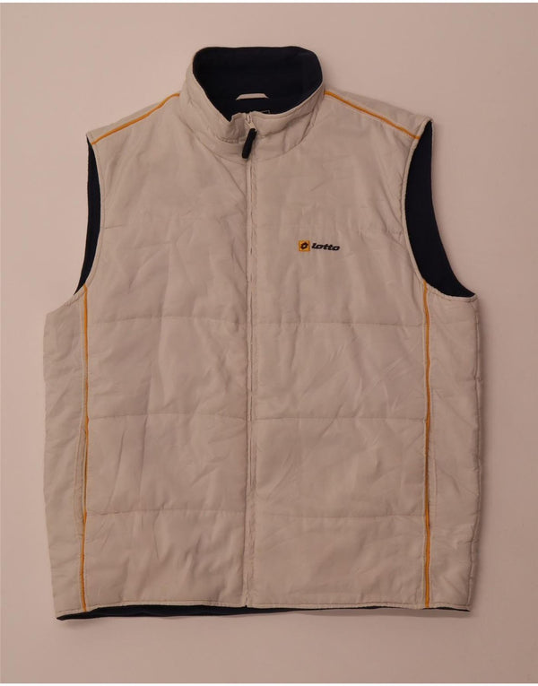 Gilet imbottito da uomo Lotto IT 52 XL poliestere bianco sporco