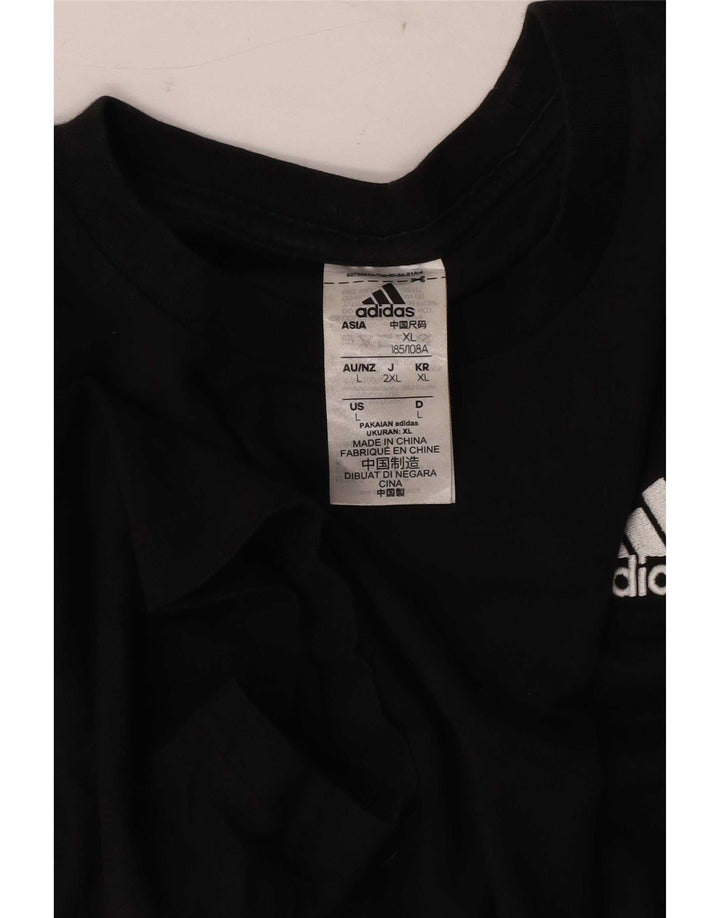 Maglietta Adidas da uomo Top Large in cotone nero