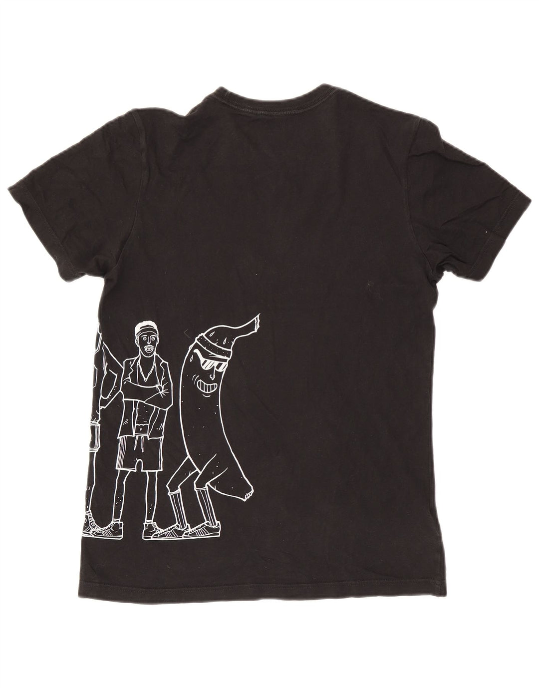 T-shirt grafica da uomo Adidas Top piccola in cotone nero