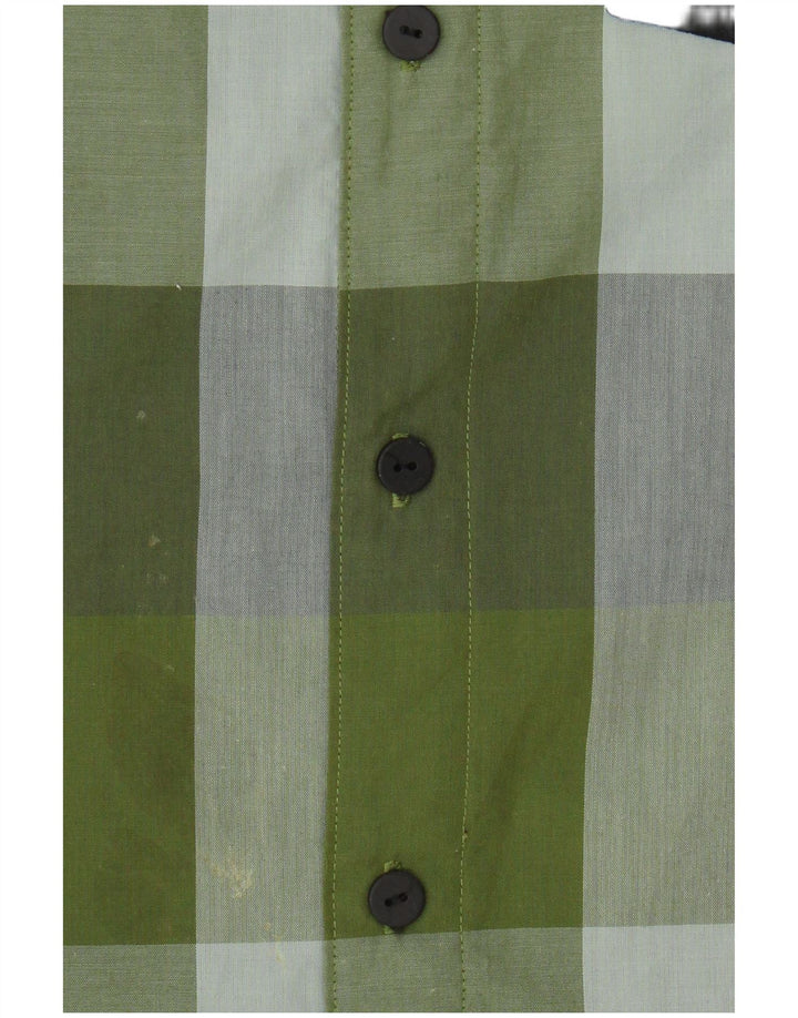 Maglia da uomo Adidas UK 40/42 Poliestere a quadri verde medio