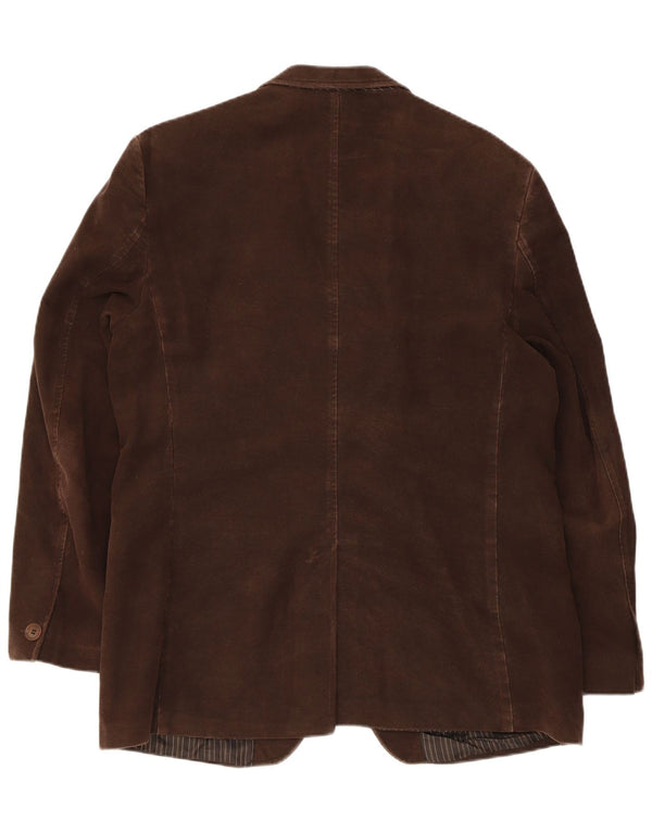 Giacca blazer da uomo a 2 bottoni Gibson UK 42 XL cotone marrone