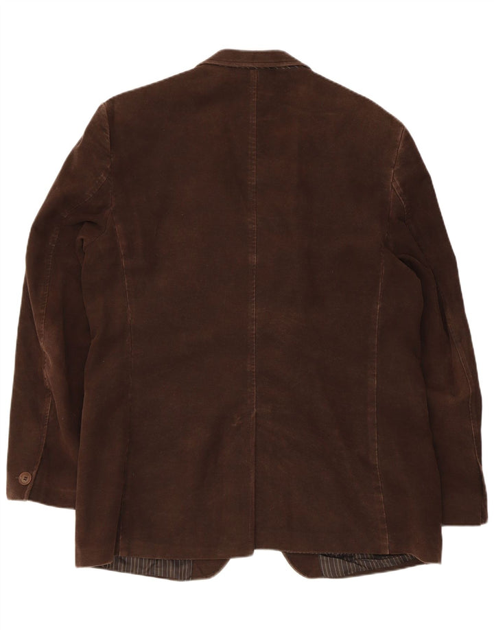 Giacca blazer da uomo a 2 bottoni Gibson UK 42 XL cotone marrone