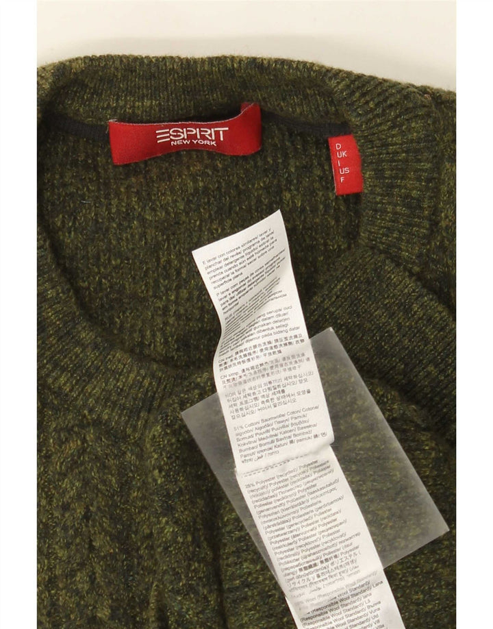 Maglione da uomo girocollo Esprit in cotone kaki medio