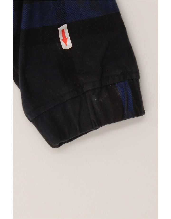 Giacca utility da uomo G-Star UK 40 grande cotone a quadri blu navy