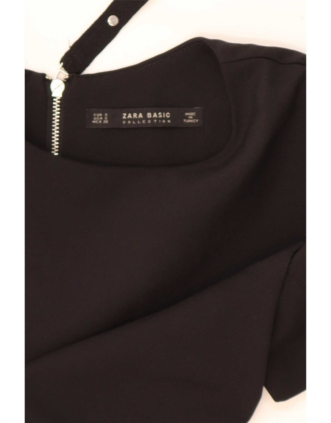 Abito a trapezio da donna Zara UK 10 piccolo poliestere nero