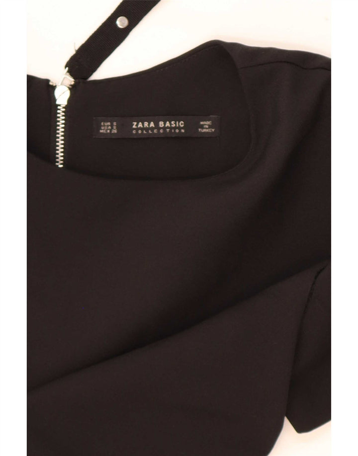 Abito a trapezio da donna Zara UK 10 piccolo poliestere nero