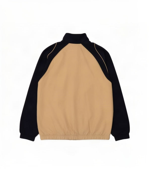 Giacca da tuta da uomo Nike, giacca grande, in poliestere color block beige